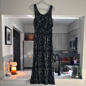 Merona Black Sleeveless Scoop Neck Sheath Maxi Dress